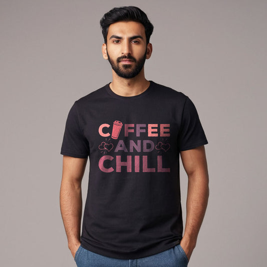 Diseños Black Graphic Tee - Coffee and Chill