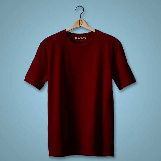 Diseños 12 Single-Tone T-Shirts in Maroon at Just 700 Each