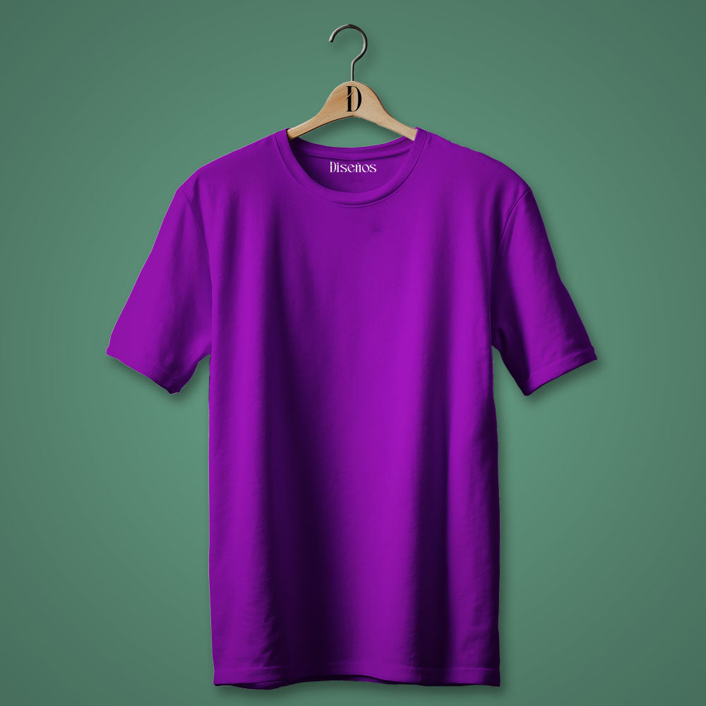 Diseños 12 Single-Tone T-Shirts in Purple at Just 700 Each