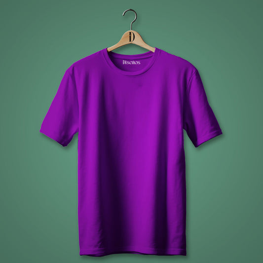 Diseños 12 Single-Tone T-Shirts in Purple at Just 700 Each