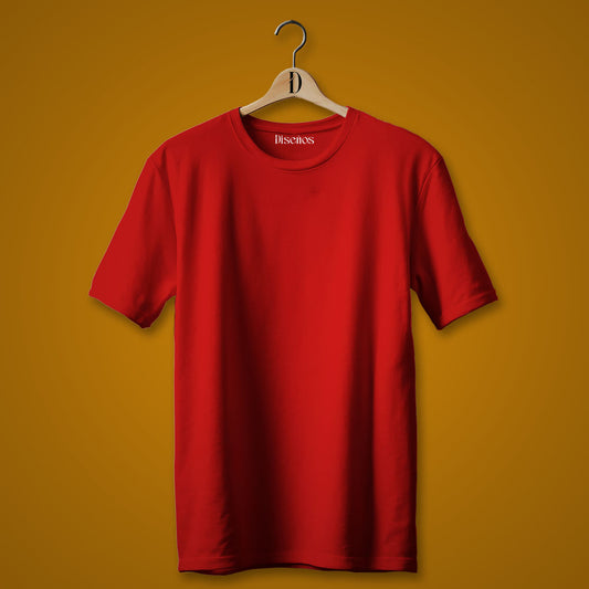 Diseños 12 Single-Tone T-Shirts in Red at Just 700 Each