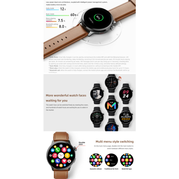 Mibro Lite 2 Main Chip Smartwatch With Dual Straps - Diseños