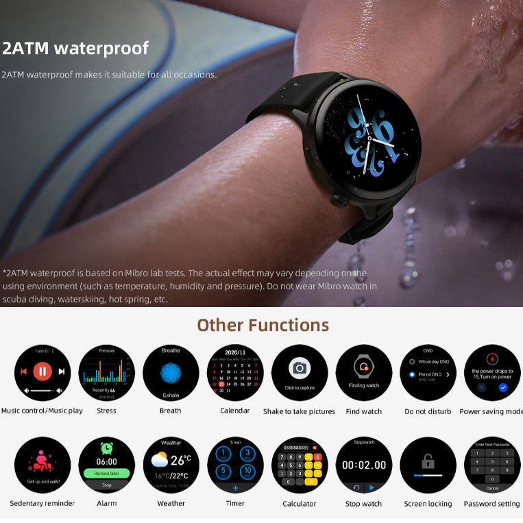 Mibro Lite 2 Main Chip Smartwatch With Dual Straps - Diseños