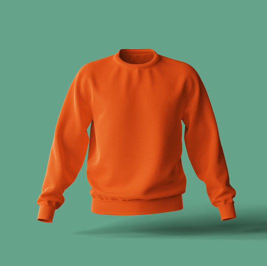 Diseños Classic Orange Crewneck Sweatshirt