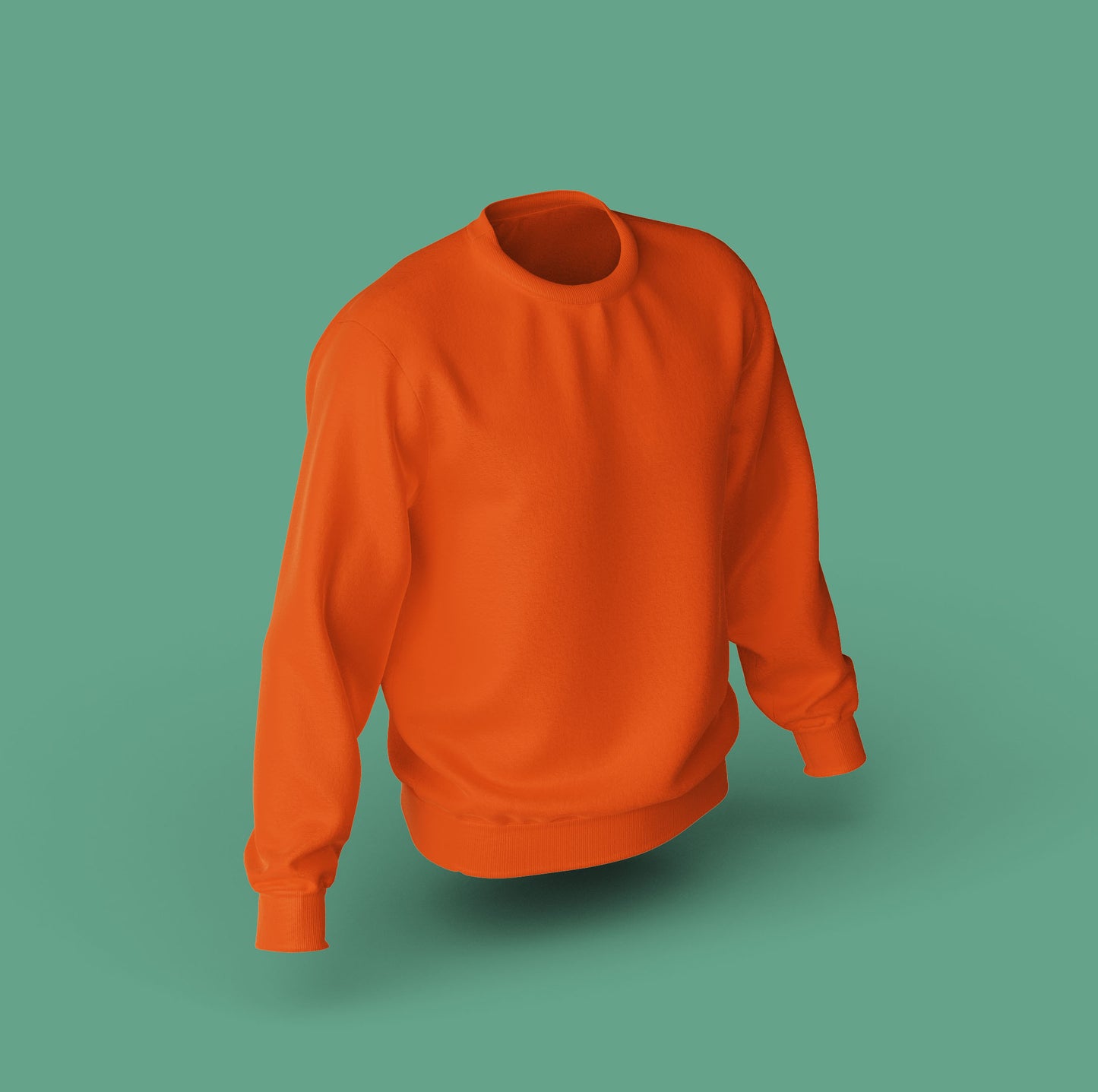 Diseños Classic Orange Crewneck Sweatshirt