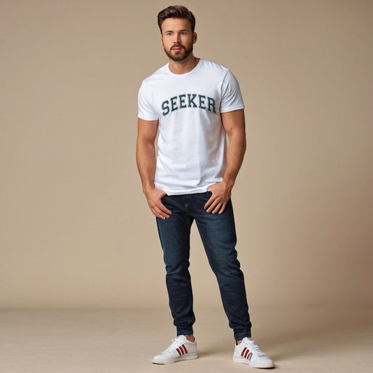 SEEKER White T-Shirt - Diseños