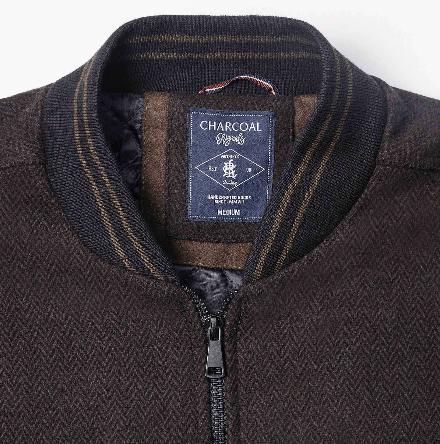 WOOLEN JACKET BROWN BLACK - Diseños